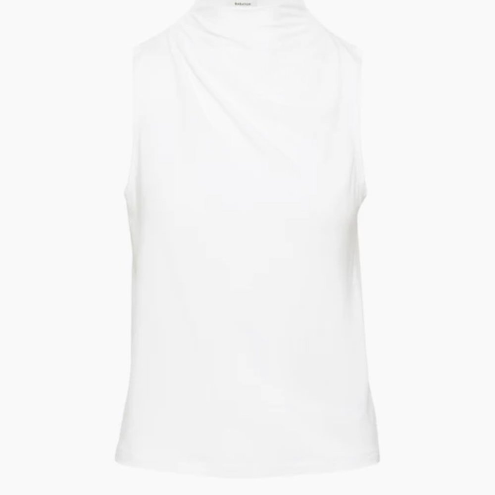 Babaton Boardroom Sleeveless Cowl Mockneck top - White - New With Tags!